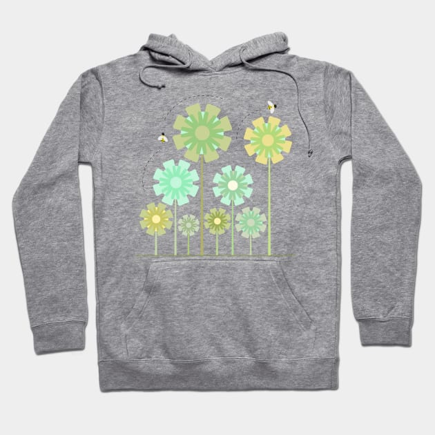 Blooming Flowers and Honey Bees Hoodie by QueenieLamb